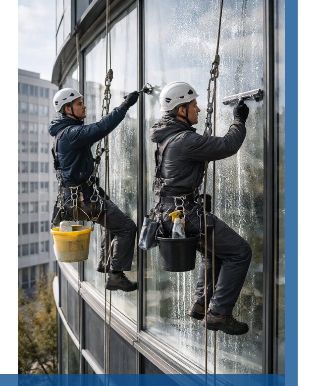 Мойка панорамных окон в Махачкале от 362 р. заказать у ВЫСОТНИК-Мхч