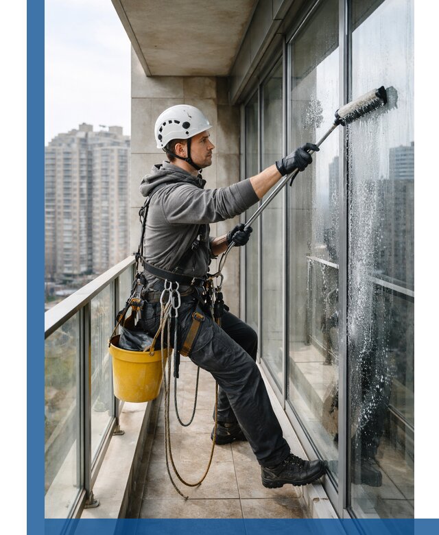 Профессиональная мойка балконного остекления в Махачкале