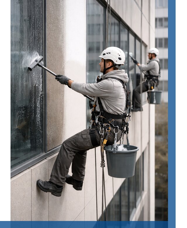 Мойка фасадов зданий в Махачкале под ключ от 362 р. | ВЫСОТНИК-Мхч