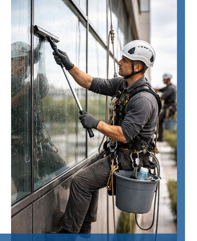 Мойка стеклянных фасадов в Махачкале от 207 р. | ВЫСОТНИК-Мхч