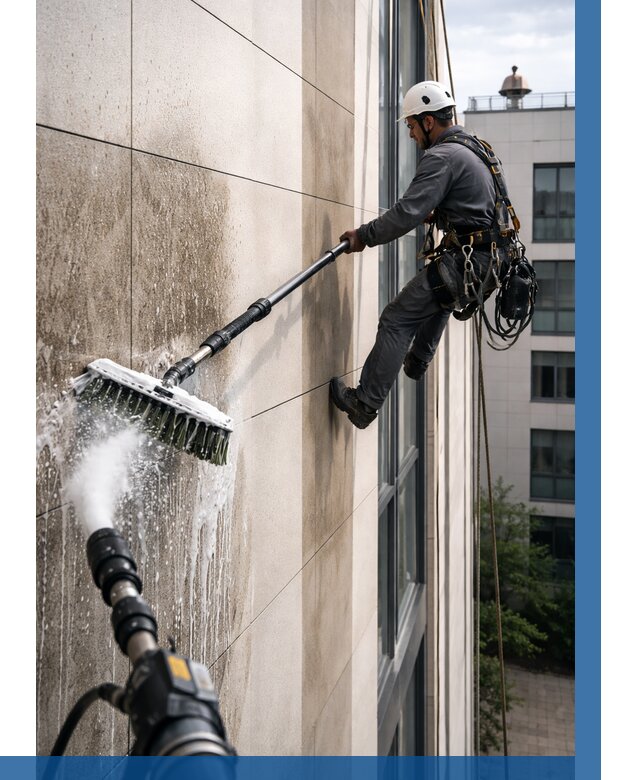 Мойка фасада из керамогранита в Махачкале от 311 р. | ВЫСОТНИК-Мхч