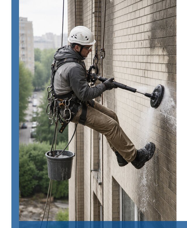 Очистка фасада от копоти в Махачкале профессионально и безопасно