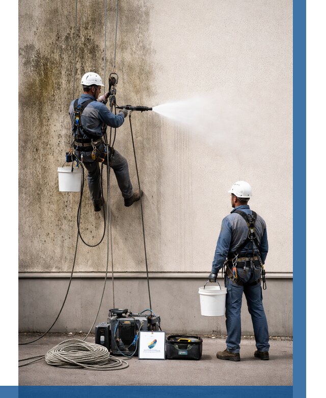 Очистка фасада от плесени в Махачкале от 311 р. | ВЫСОТНИК-Мхч