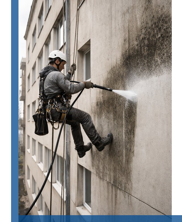 Профессиональная очистка фасадов от плесени в Махачкале