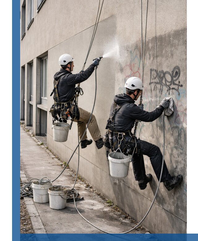 Антиграффити покрытие фасада с защитой от надписей в Махачкале