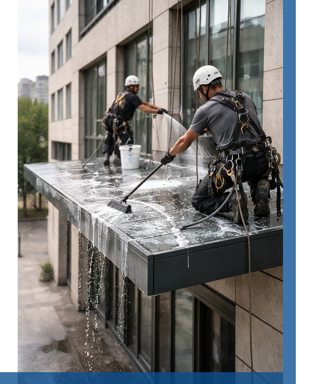 Мойка козырьков и навесов в Махачкале от 3624 р. | ВЫСОТНИК-Мхч