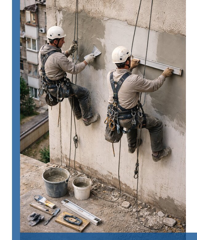 Комплексный ремонт штукатурного фасада с гарантией в Махачкале