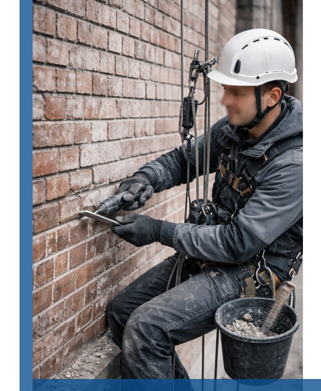 Расшивка кирпичных швов фасадов и стен, ремонт в Махачкале