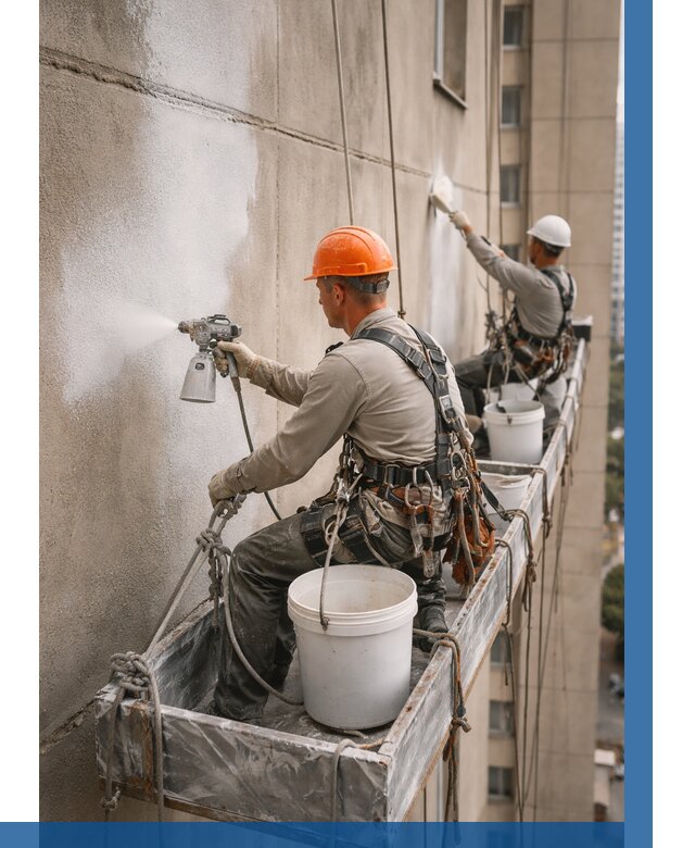 Грунтовка фасада на высоте в Махачкале от 124 р. | ВЫСОТНИК-Мхч