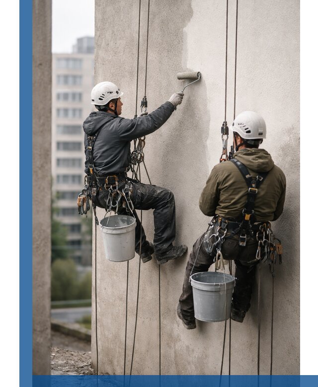 Покраска фасадов высотными альпинистами в Махачкале с гарантией