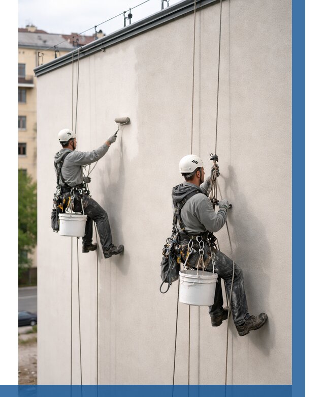 Покраска оштукатуренного фасада в Махачкале от 331 р. | ВЫСОТНИК-Мхч