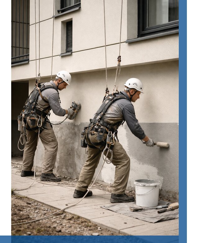 Окраска цоколя здания в Махачкале от 466 р. под ключ | ВЫСОТНИК-Мхч