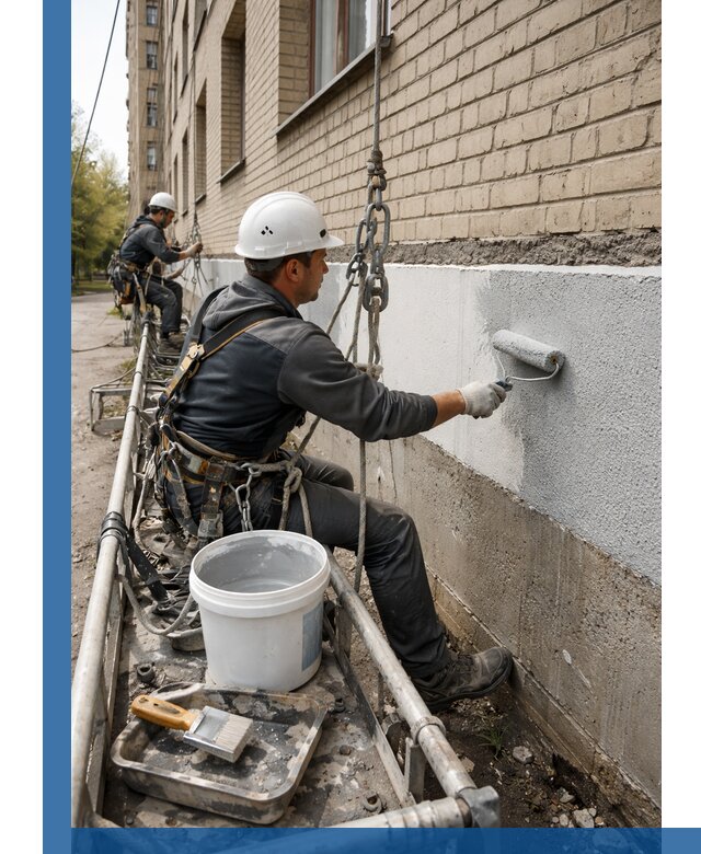 Окраска цоколя здания в Махачкале профессионально и надежно
