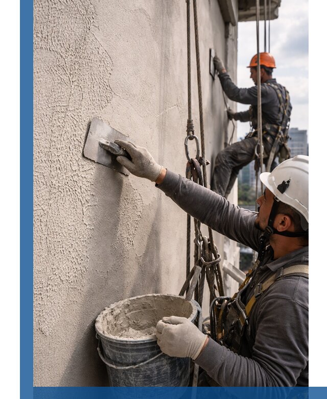 Декоративная штукатурка фасада с утеплением и защитой в Махачкале