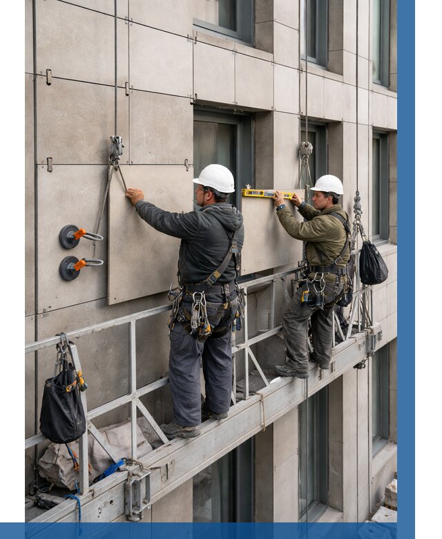 Монтаж керамогранита на фасад в Махачкале от 2589 р. | ВЫСОТНИК-Мхч