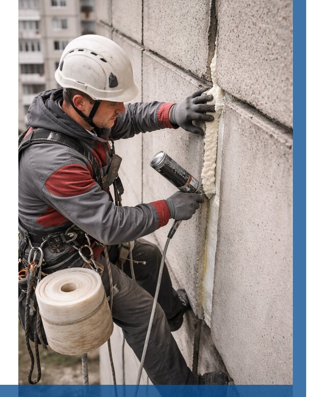 Утепление межпанельных швов в Махачкале от 725 р. | ВЫСОТНИК-Мхч