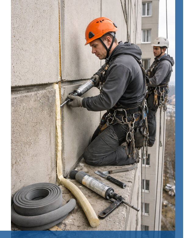 Теплый шов межпанельные швы в Махачкале от 725 р. | ВЫСОТНИК-Мхч