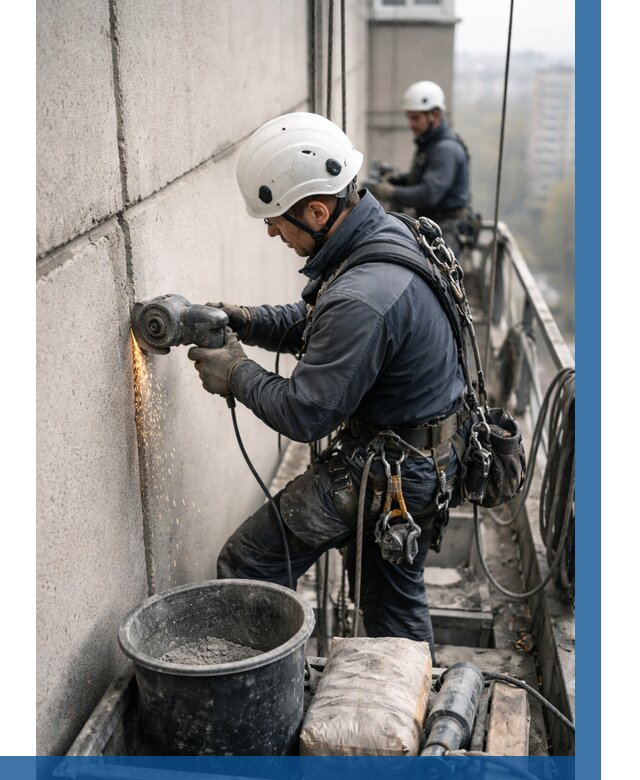 Штробление межпанельных швов в Махачкале от 1243 р. | ВЫСОТНИК-Мхч