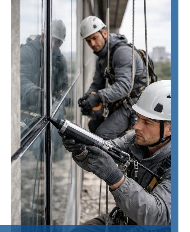 Герметизация витражных швов в Махачкале от 673 р. | ВЫСОТНИК-Мхч