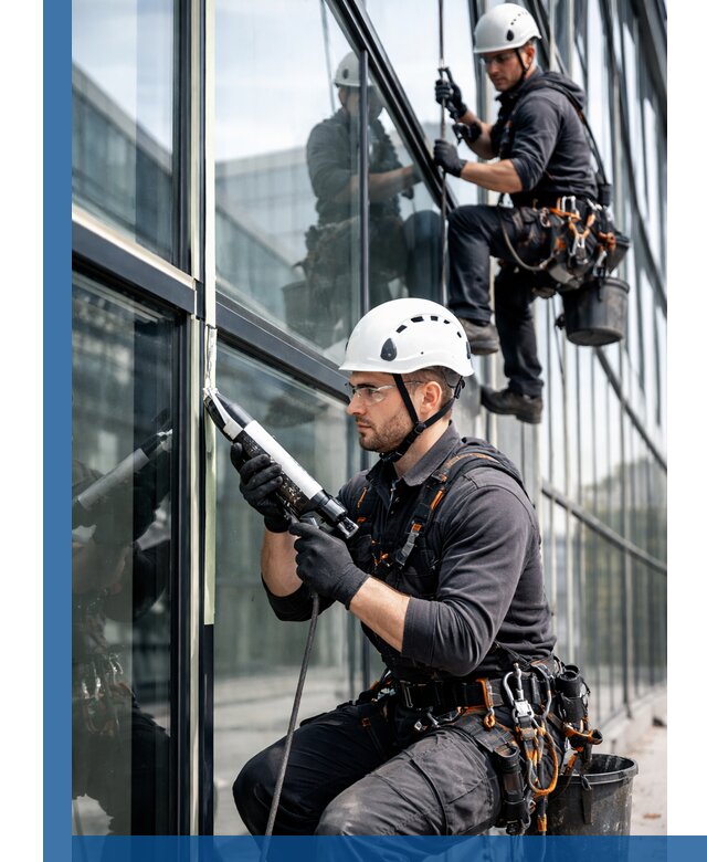 Герметизация витражных швов в Махачкале для зданий и фасадов