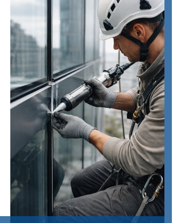 Герметизация стыков витража в Махачкале от 1243 р. | ВЫСОТНИК-Мхч