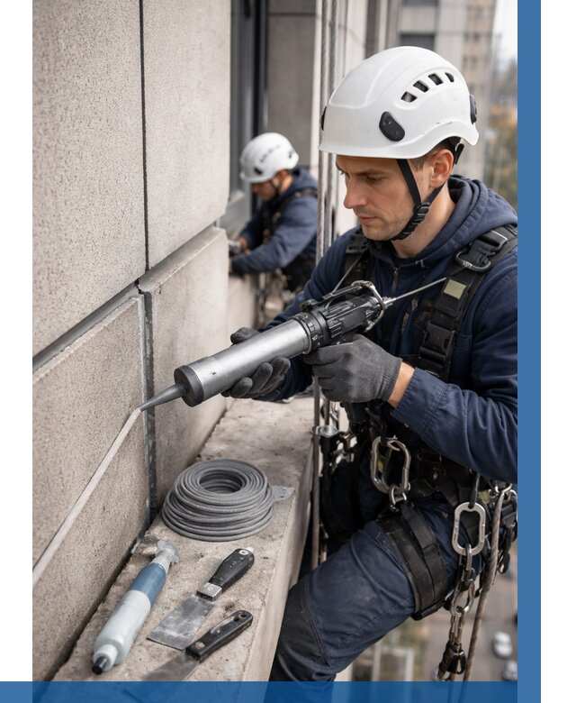 Герметизация деформационных швов фасада в Махачкале от 725 | ВЫСОТНИК-Мхч