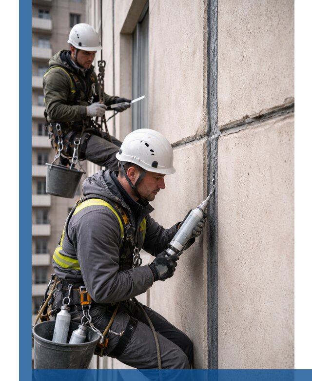 Герметизация деформационных швов фасада в Махачкале качественно