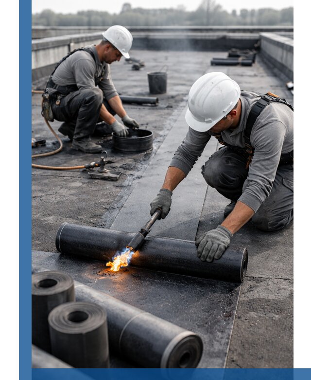 Ремонт рулонной кровли в Махачкале герметизация и восстановление