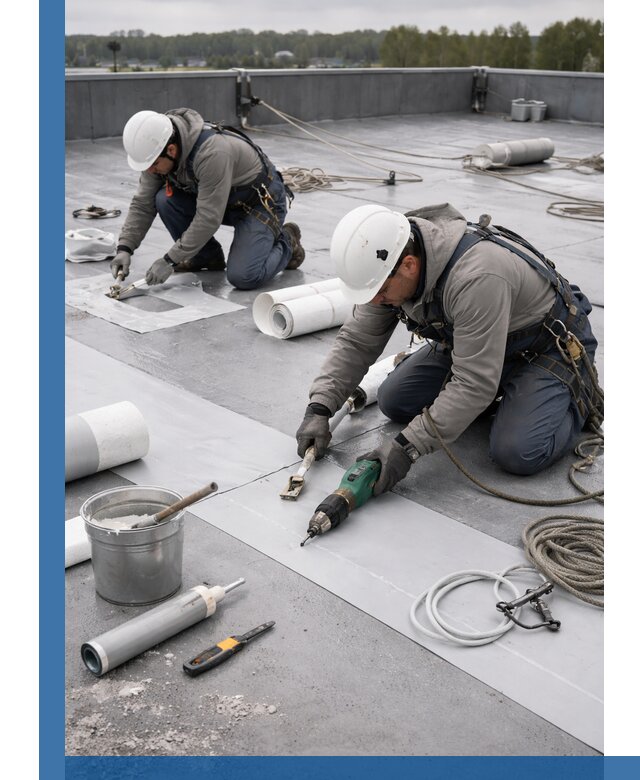 Ремонт мембранной кровли в Махачкале качественно и с гарантией