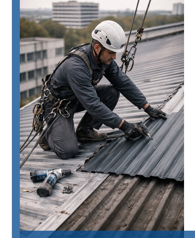 Ремонт профнастила на кровле в Махачкале, работы под ключ