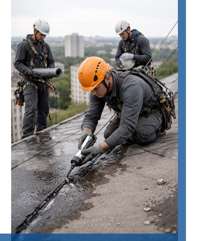 Устранение протечек кровли в Махачкале от 12426 р. | ВЫСОТНИК-Мхч