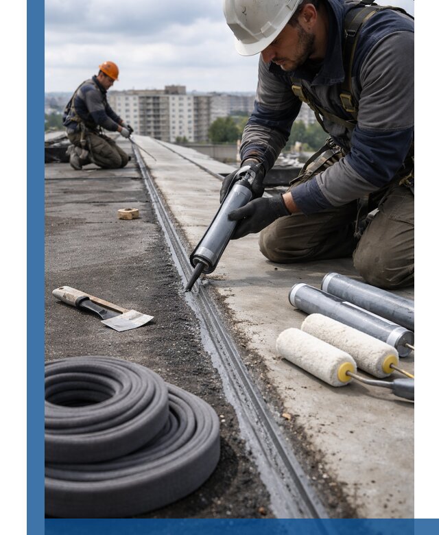 Герметизация швов кровли в Махачкале с гарантией герметичности