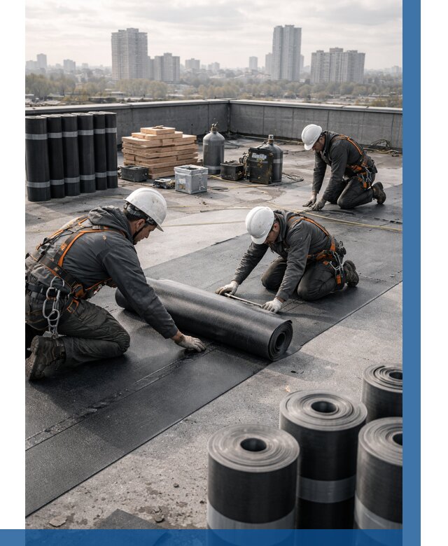 Монтаж мягкой кровли под ключ в Махачкале от 466 р. | ВЫСОТНИК-Мхч