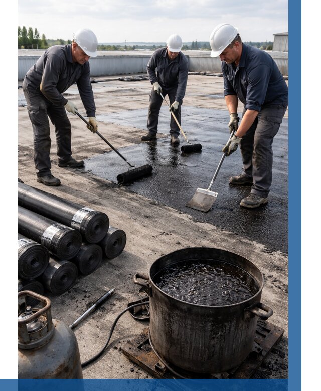 Гидроизоляция кровли мастикой в Махачкале от 621 р. | ВЫСОТНИК-Мхч