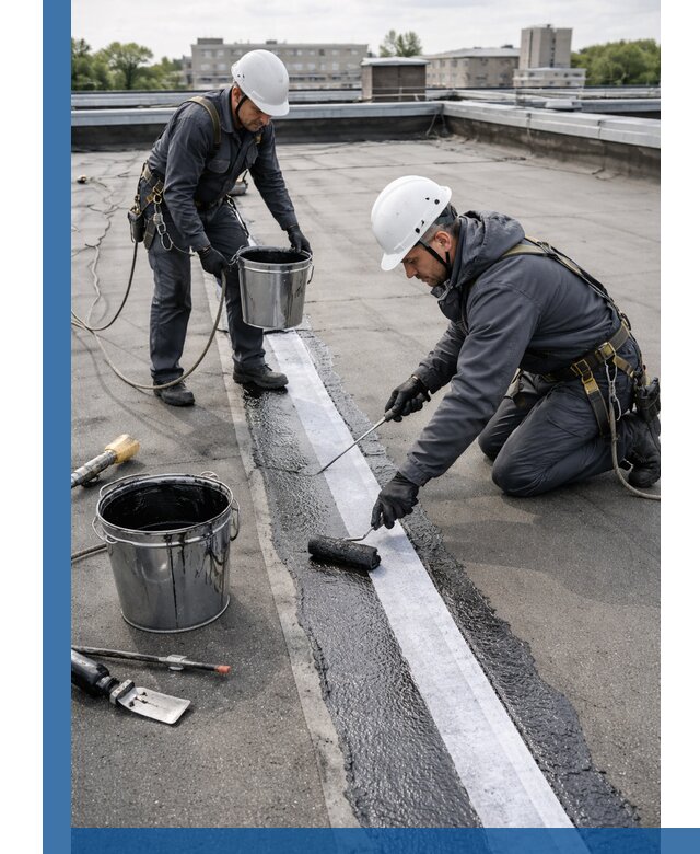 Гидроизоляция кровли мастикой в Махачкале надежная защита