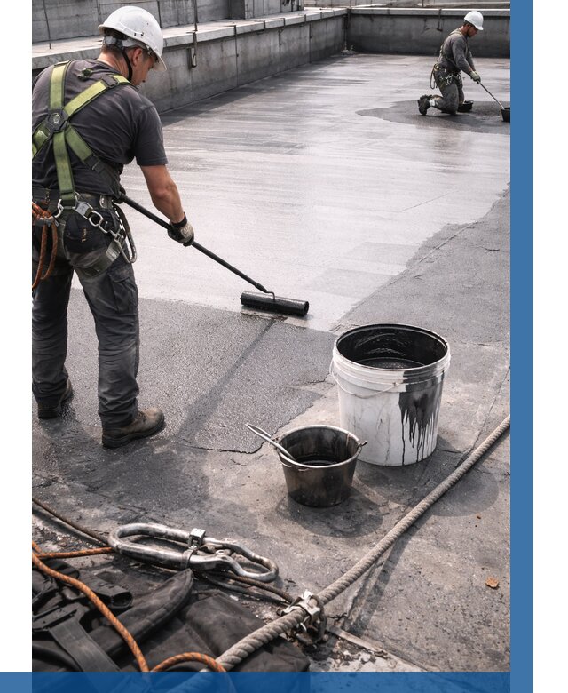 Гидроизоляция кровли жидкой резиной в Махачкале от 518 р. | ВЫСОТНИК-Мхч