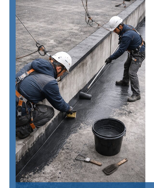 Гидроизоляция кровли жидкой резиной профессионально в Махачкале