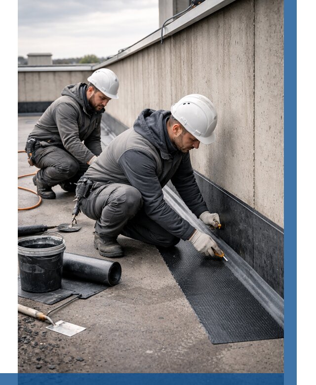 Гидроизоляция примыканий на кровле в Махачкале от 932 р. | ВЫСОТНИК-Мхч