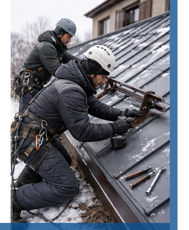 Монтаж снегозадержателей в Махачкале от 466 р. | ВЫСОТНИК-Мхч