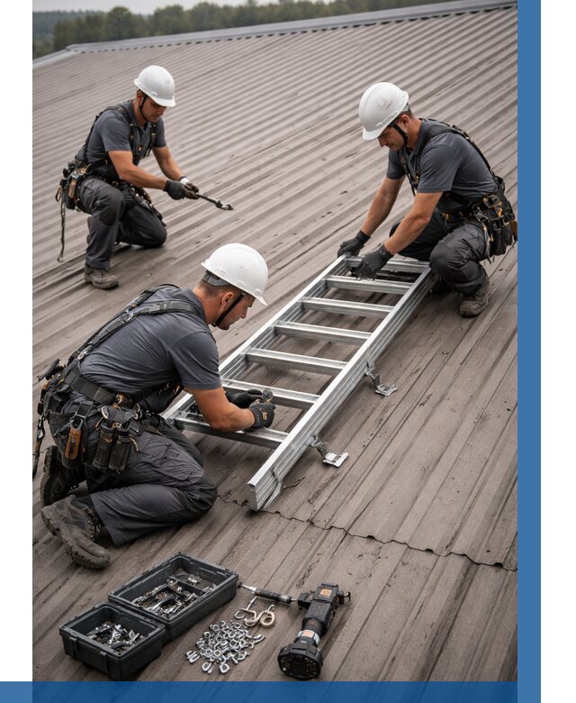 Монтаж кровельной лестницы в Махачкале от 4660 р. | ВЫСОТНИК-Мхч