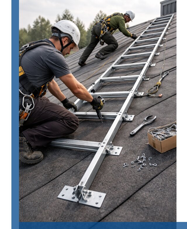 Профессиональный монтаж кровельной лестницы в Махачкале под ключ