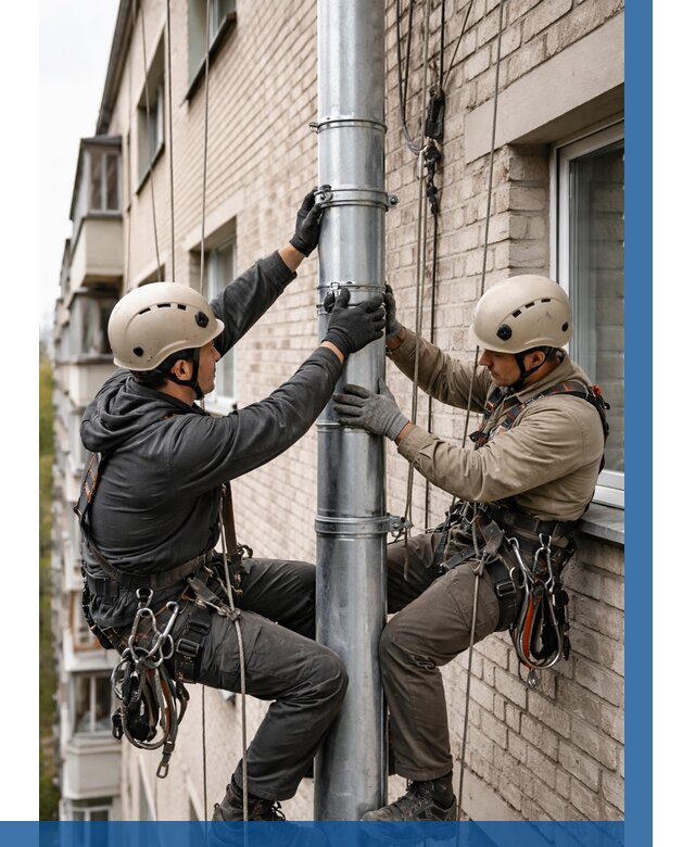 Замена водосточных труб в Махачкале от 6731 р. | ВЫСОТНИК-Мхч