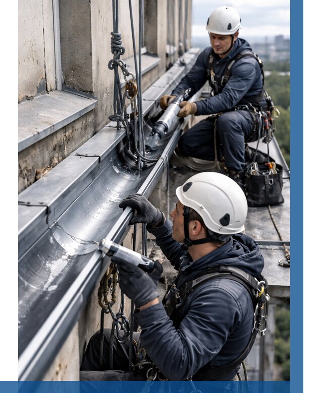 Ремонт водосточных желобов в Махачкале от 6731 р. | ВЫСОТНИК-Мхч