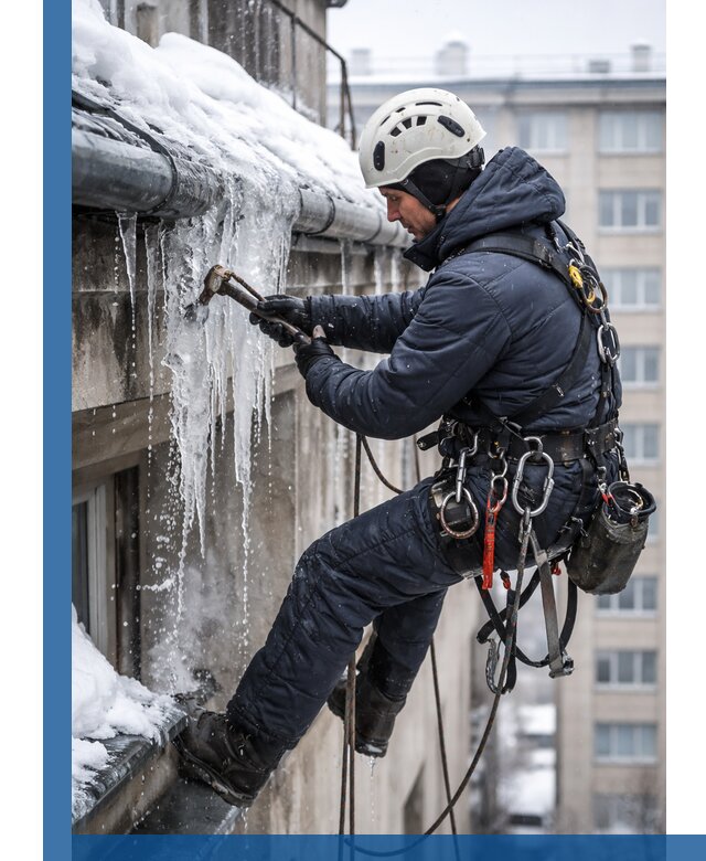 Удаление наледи и чистка водостоков в Махачкале оперативно и безопасно