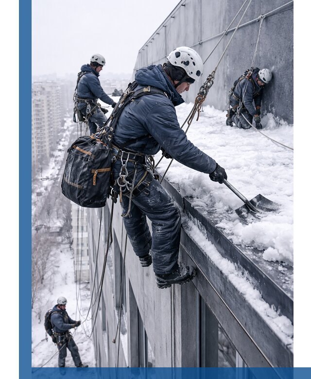 Абонентское обслуживание кровли зимой в Махачкале регулярный уход