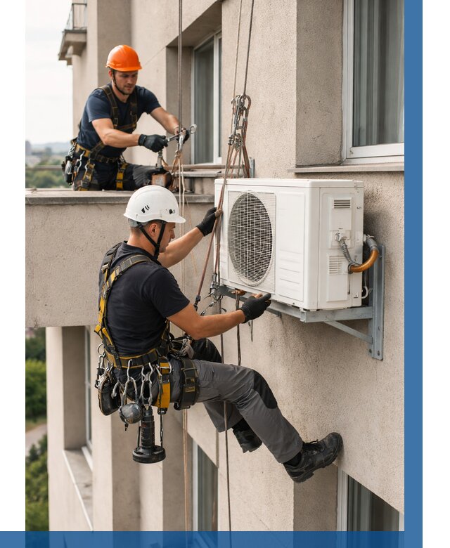 Монтаж внешнего блока кондиционера в Махачкале от 6731 р. | ВЫСОТНИК-Мхч