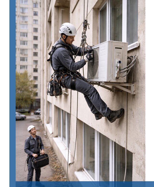 Демонтаж внешнего блока кондиционера в Махачкале профессионально