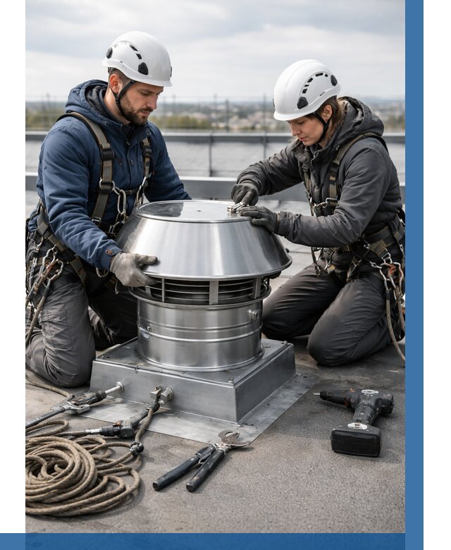 Установка дефлекторов на кровле в Махачкале от 4660 р. | ВЫСОТНИК-Мхч