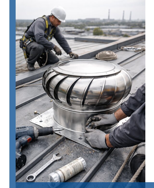 Установка дефлекторов на кровле в Махачкале профессионально