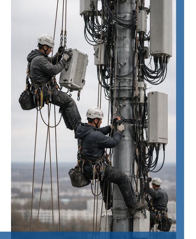 Монтаж оборудования связи на мачте в Махачкале от 7766 р. | ВЫСОТНИК-Мхч